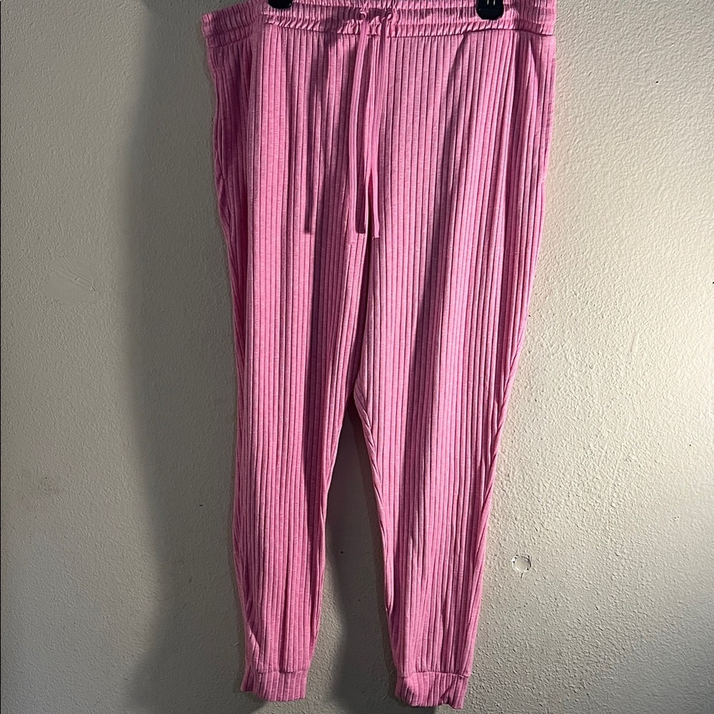 Pink Ribbed Women's Pajama Set - Picture 7 of 13